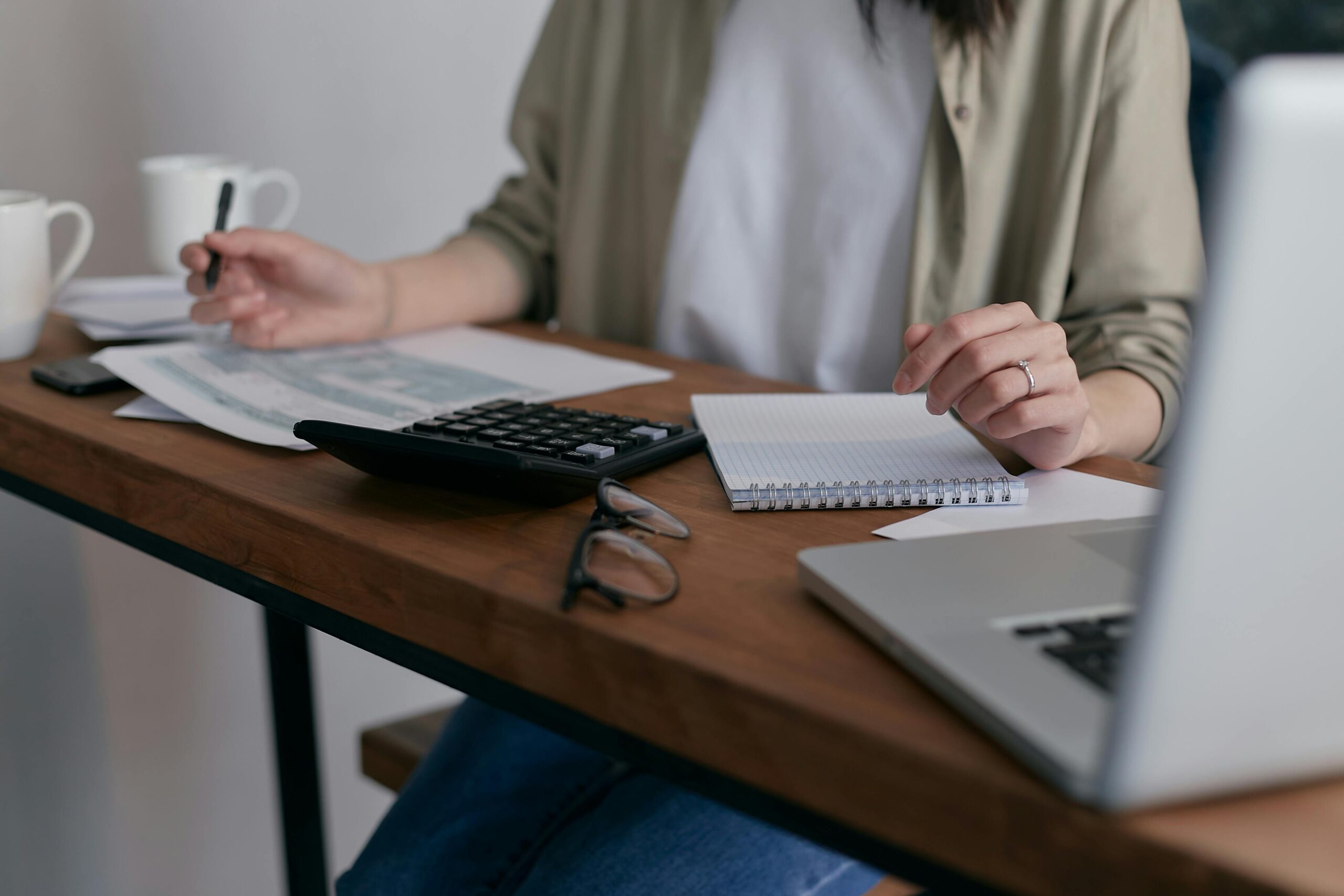 person at desk